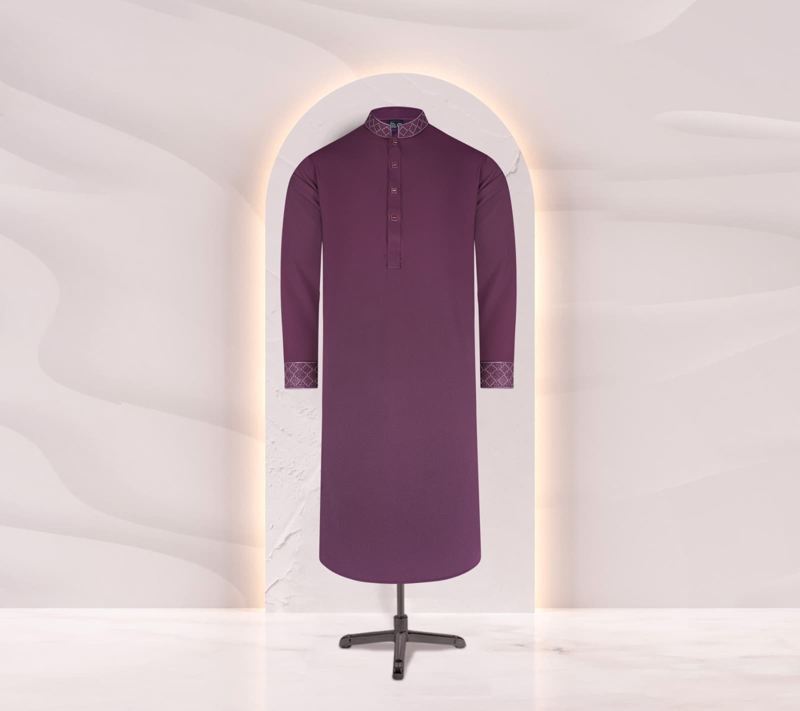 Chinese Chelly Cotton Panjabi (Purple)