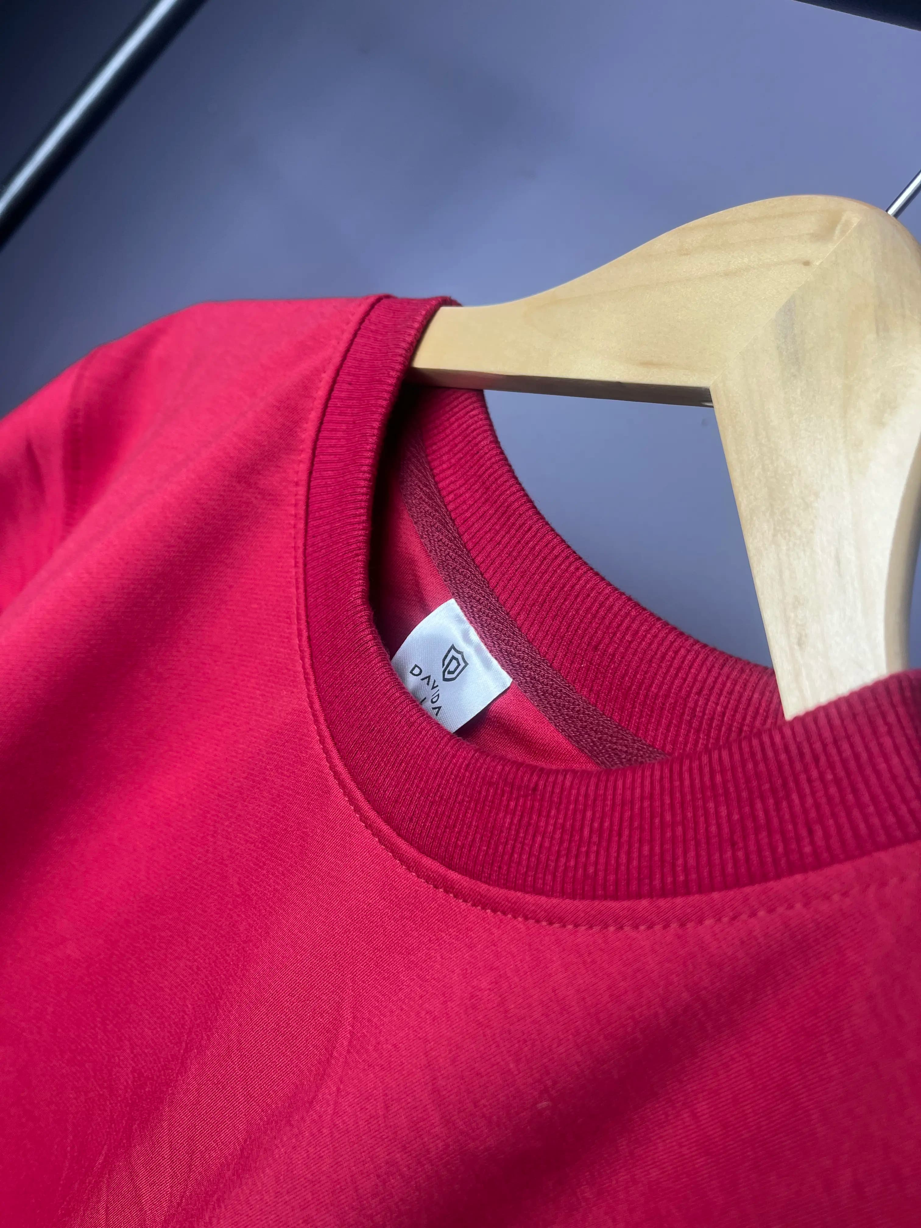 Men's Premium Drop Shoulder T-Shirt (Maroon)