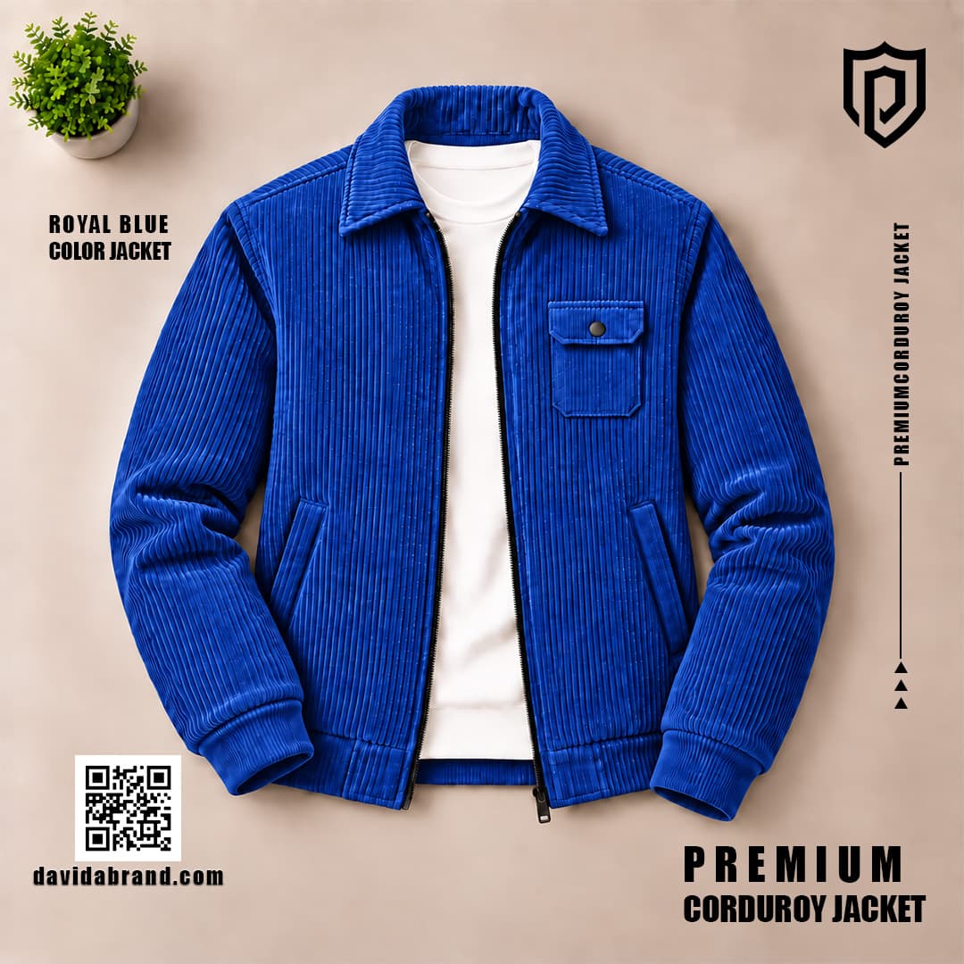 Men’s Royal Blue Premium Corduroy Jacket