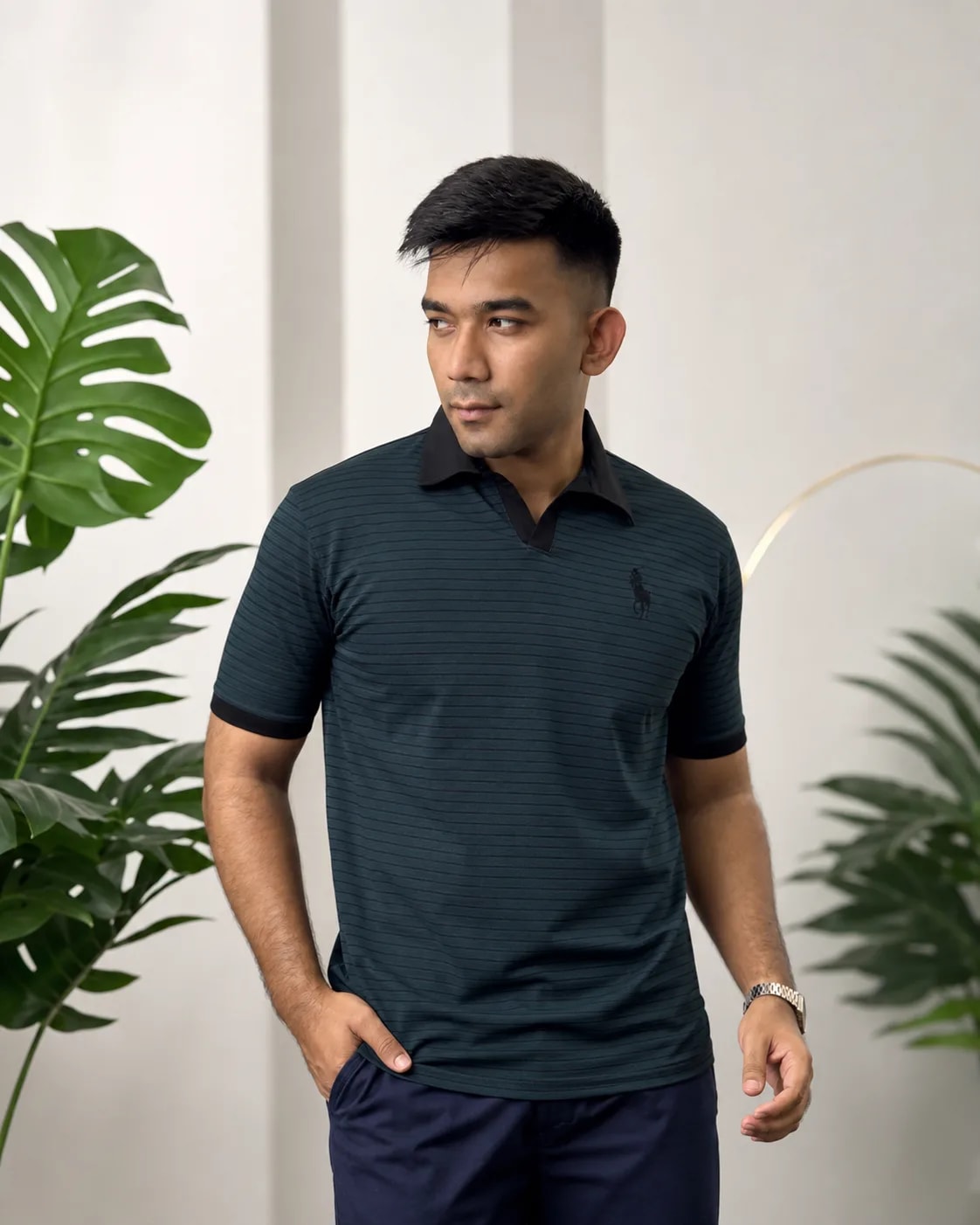 Old Money Premium Polo Shirt – Bottle Green
