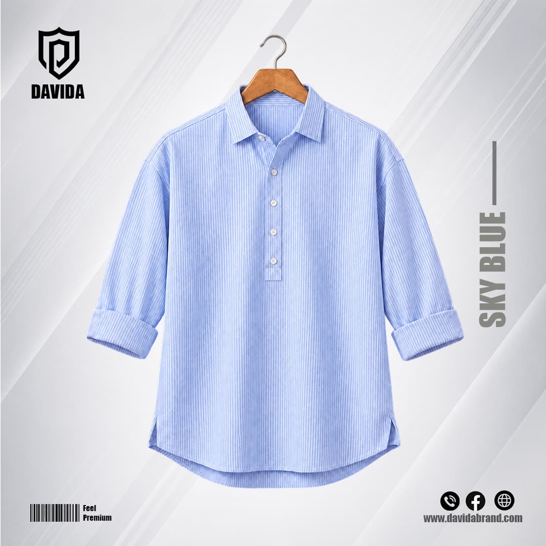 Premium Striped Katua – Blue