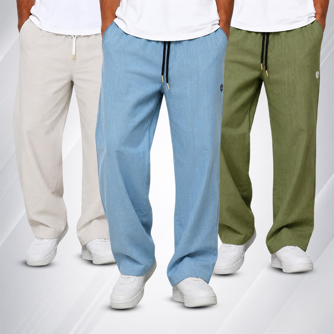 Ramie Cotton Trouser – 3 PCS Combo