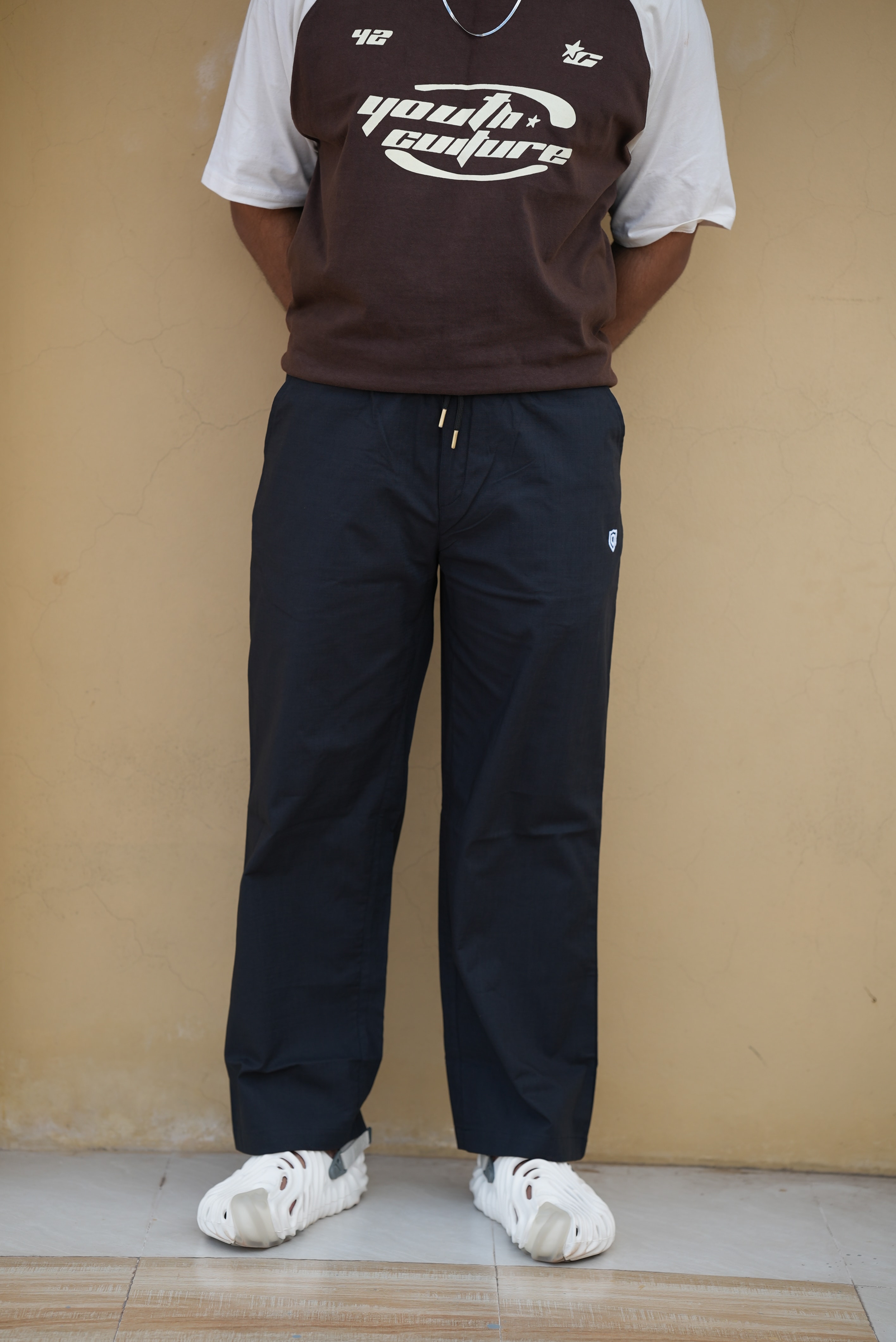 Ramie Cotton Trouser – Black