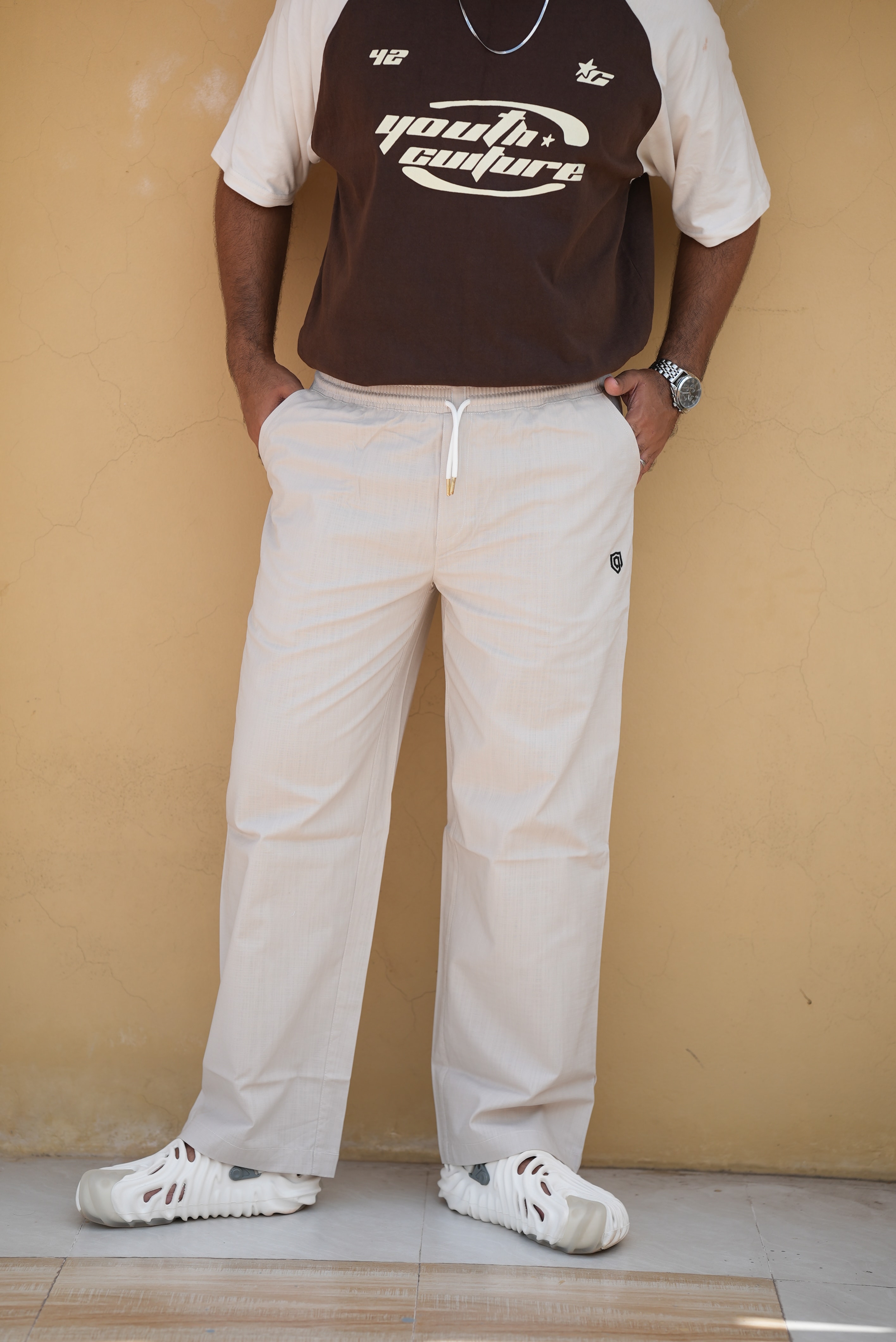 Ramie Cotton Trouser – Light Grey