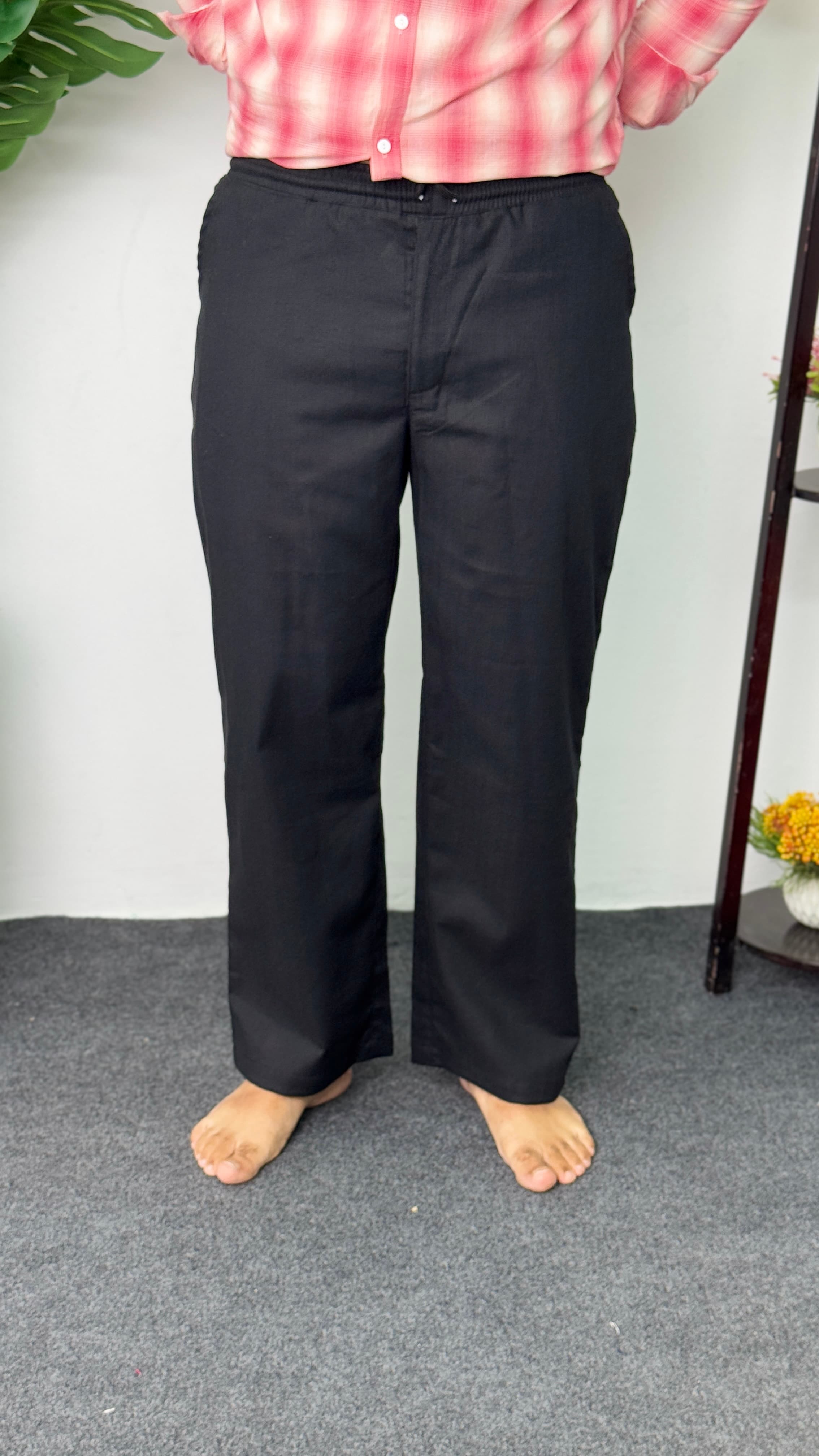 Remi Cotton Summer Trouser (Black)