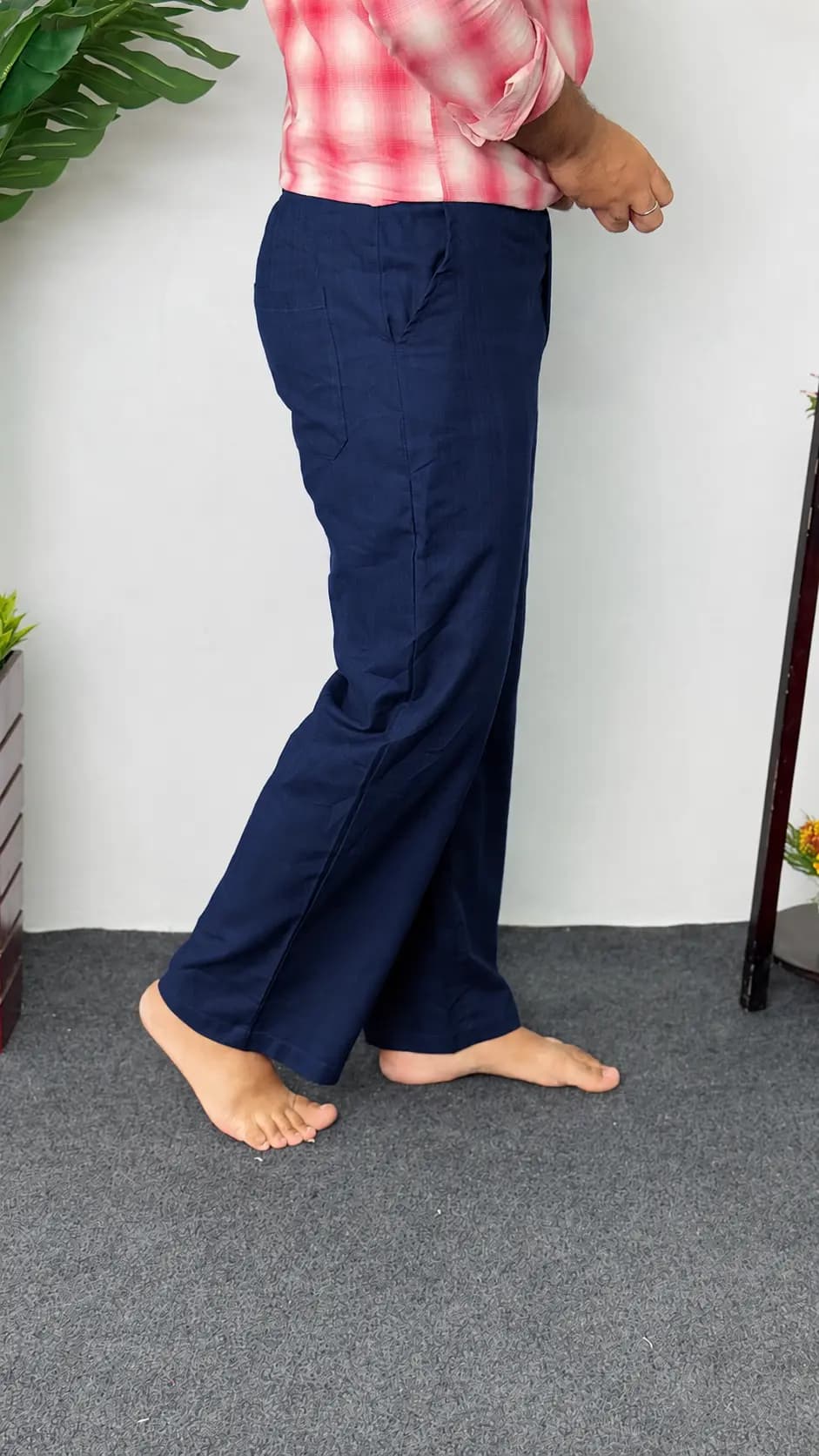 Remi Cotton Summer Trouser – Navy