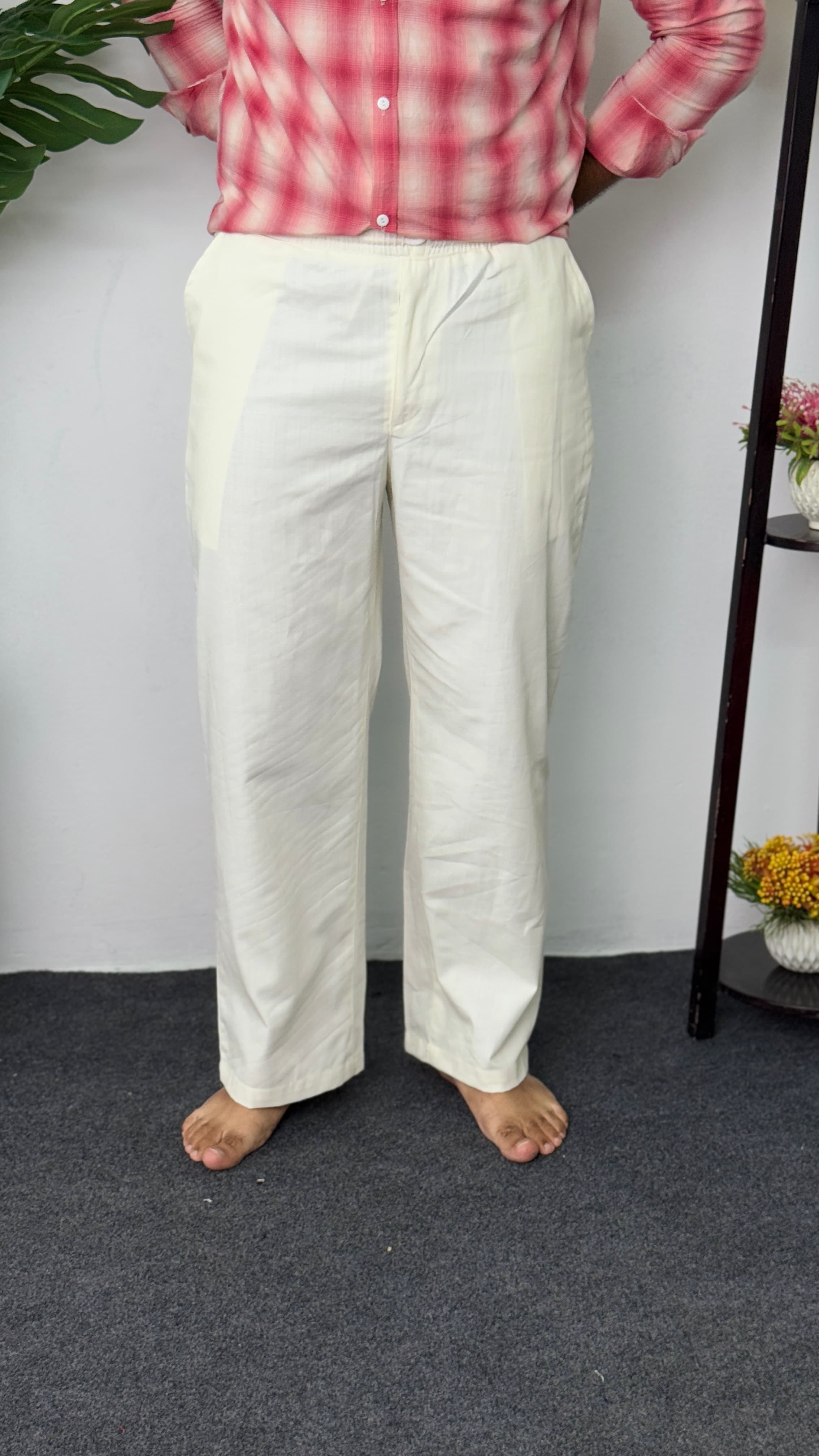 Remi Cotton Summer Trouser (Off White)