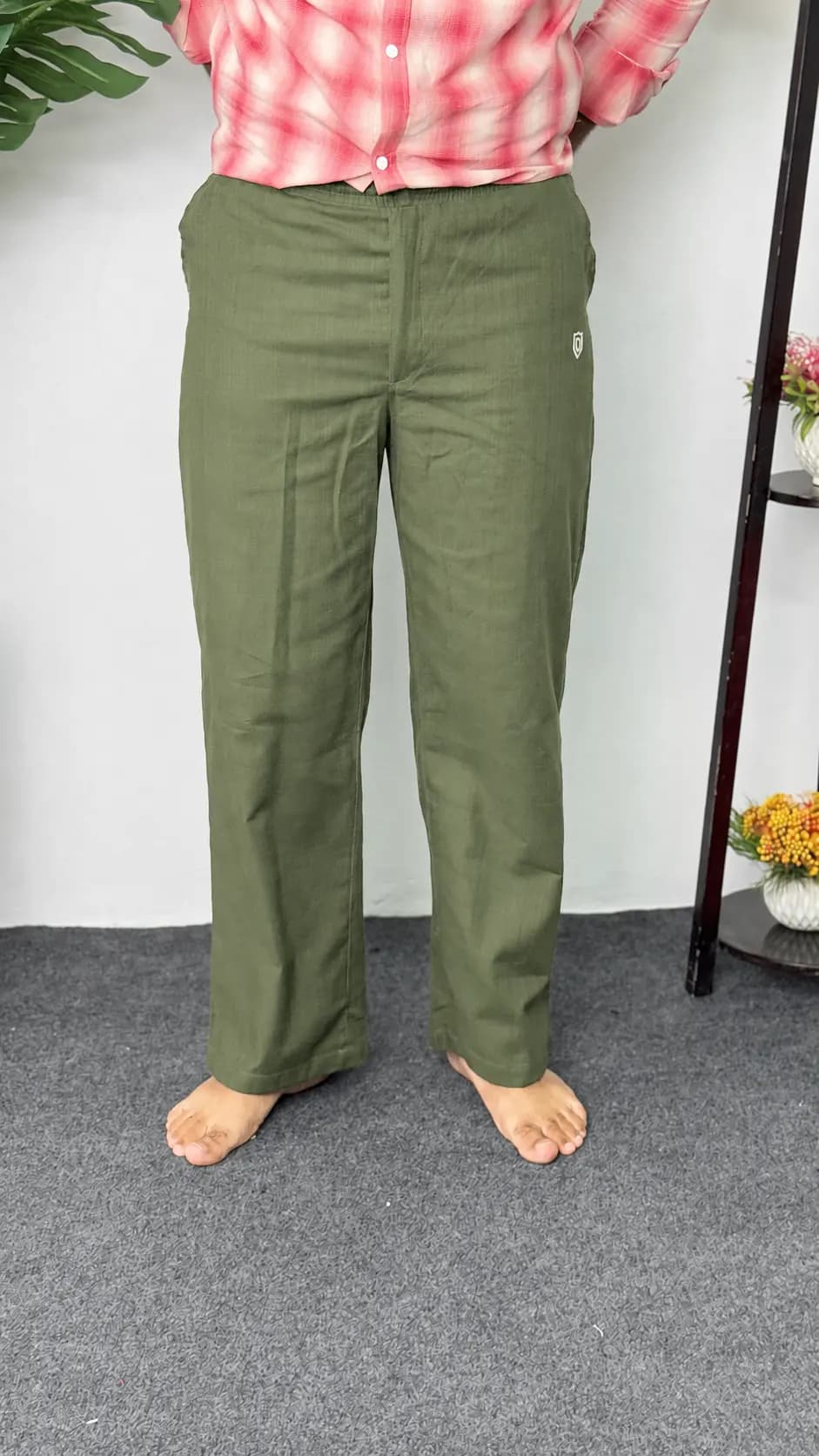 Remi Cotton Summer Trouser - Olive