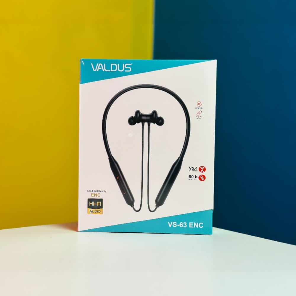 Valdus VS-63 ENC Magnetic On/Off Bluetooth Neckband