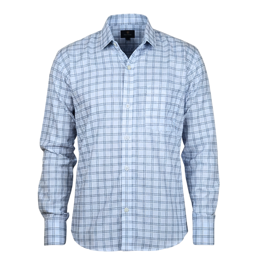Sky Blue Windowpane Shirt