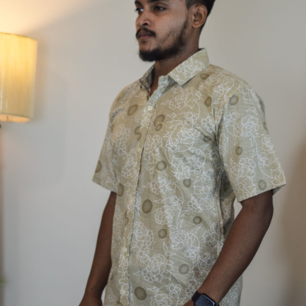davida men's premium cotton printed half sleeve shirt