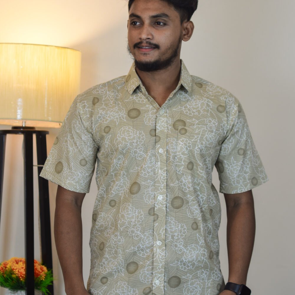davida men's premium cotton printed half sleeve shirt