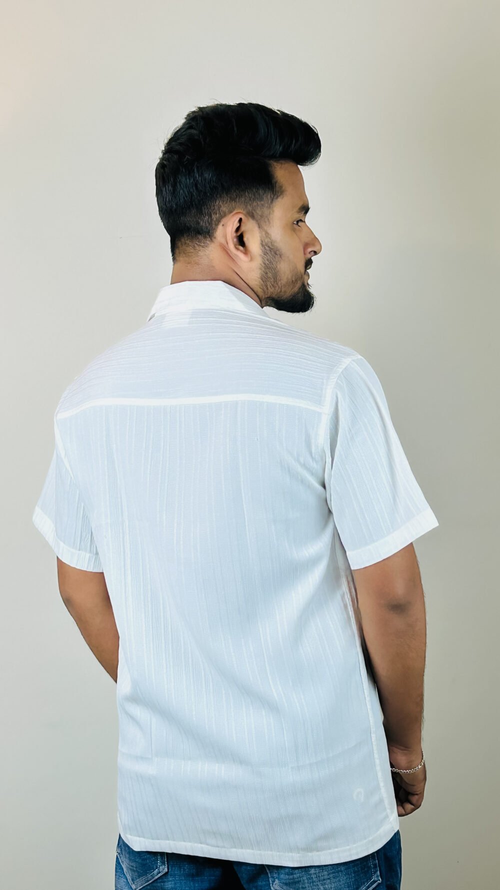men’s white cuban collar short sleeve shirt – classic summer essential