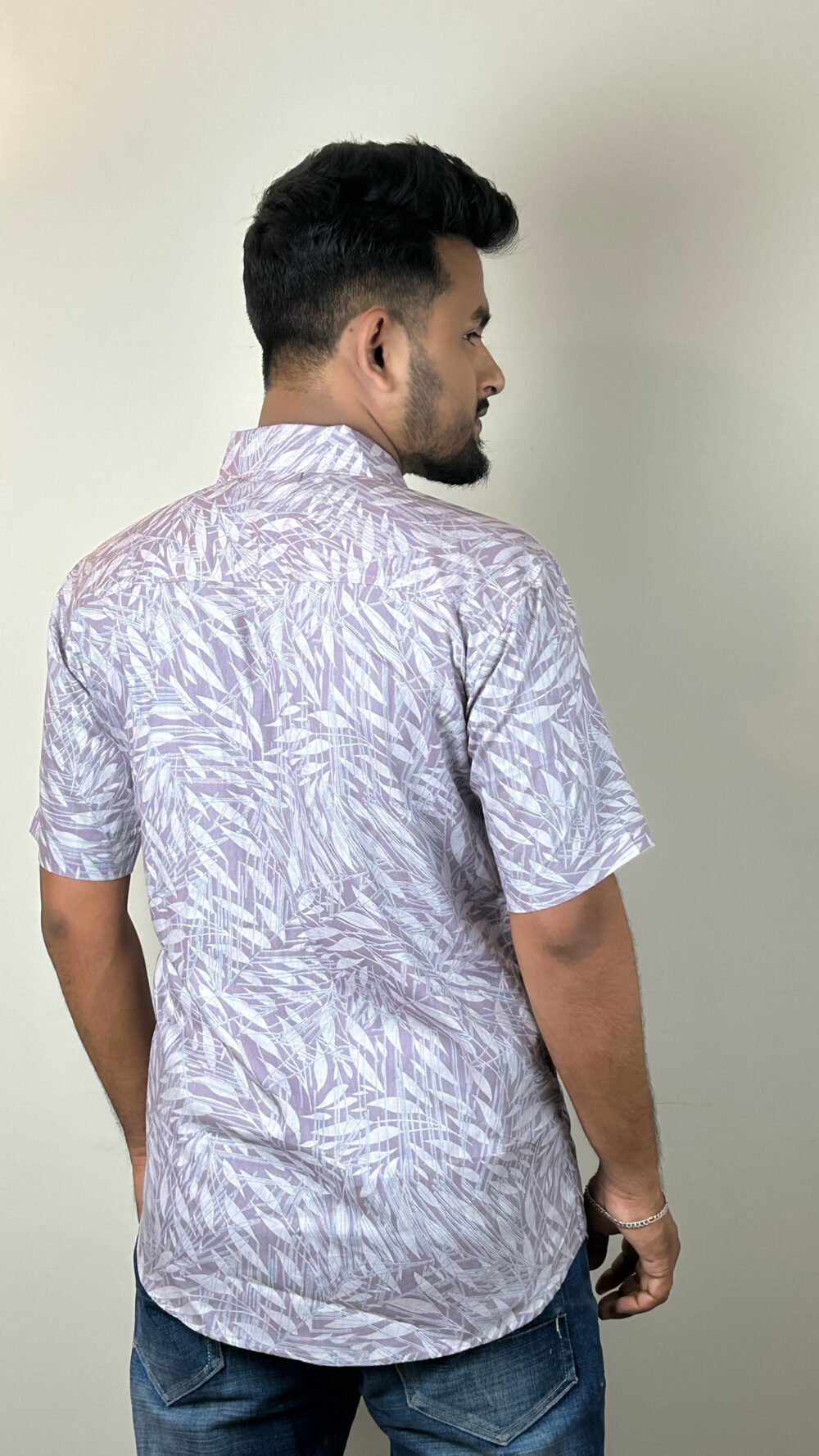 davida men's premium cotton printed half sleeve shirt