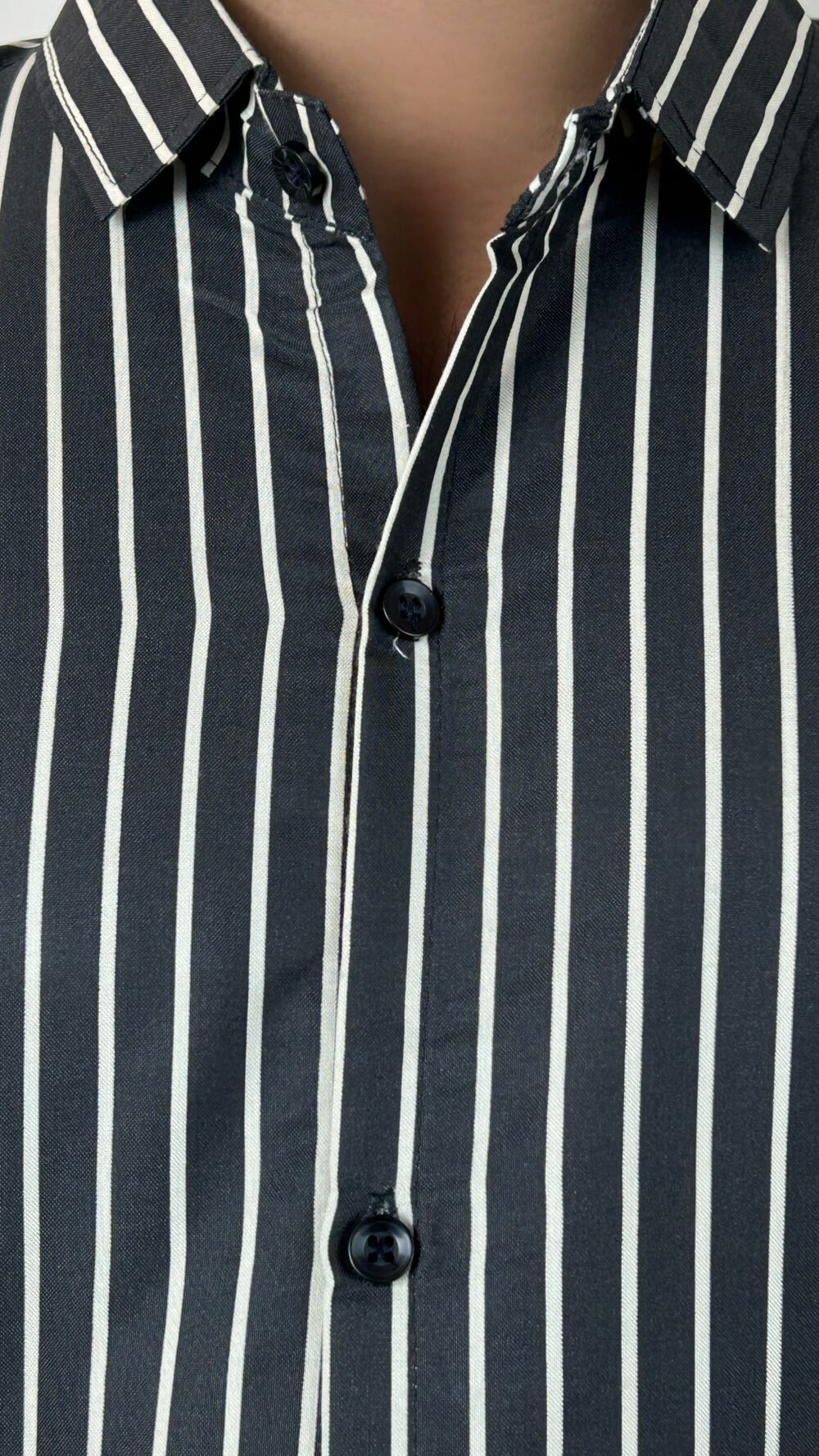 black step design full sleeve shirt – mixed cotton