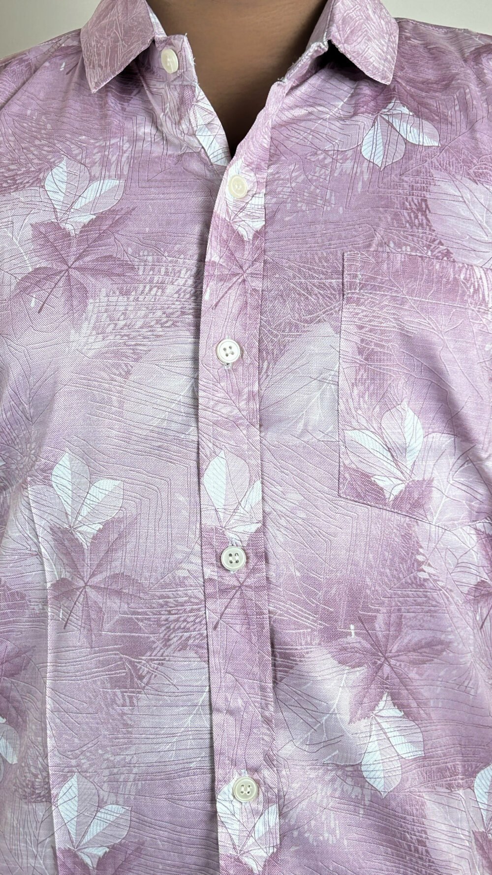 men's tonal floral print: casual shirt