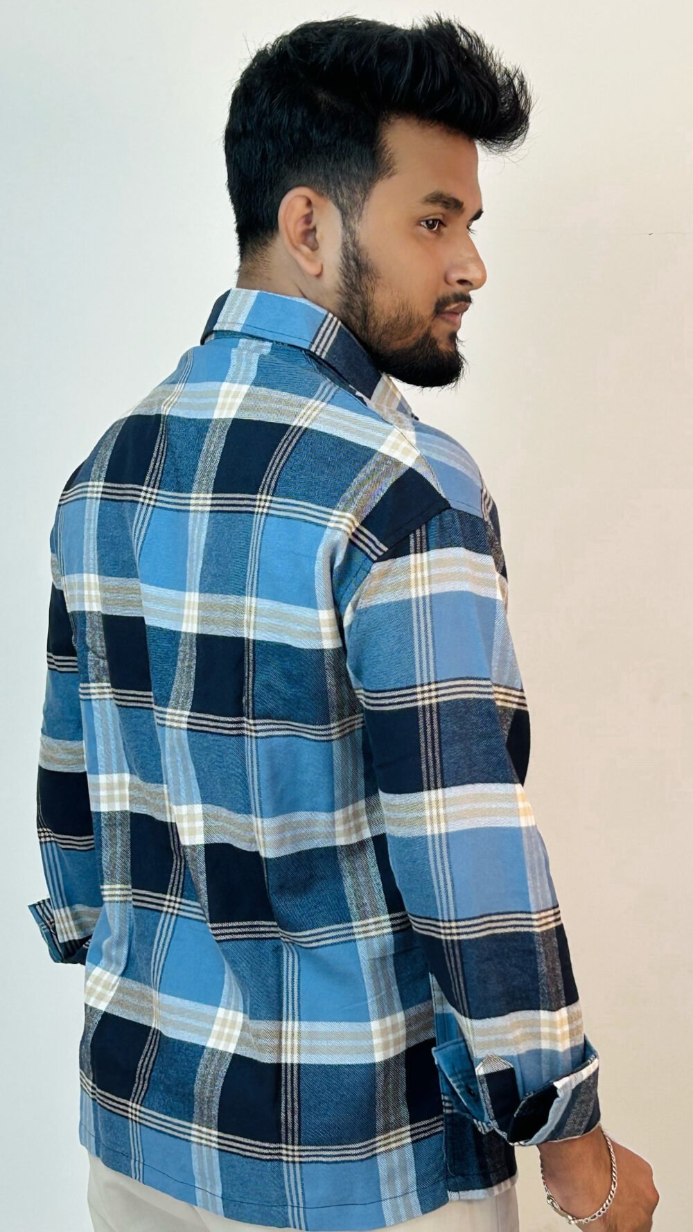 Men's Classic Iconic Blue Shirt check shirt