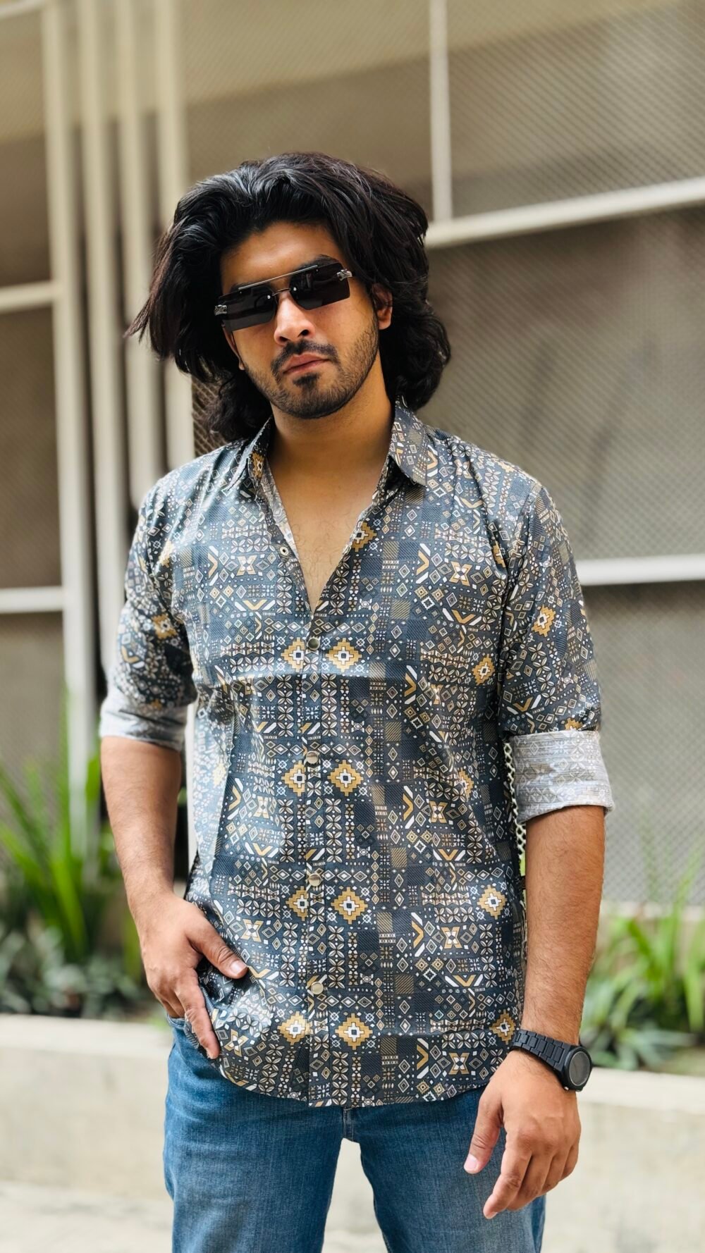 Micro-Stitch Cotton Shirt