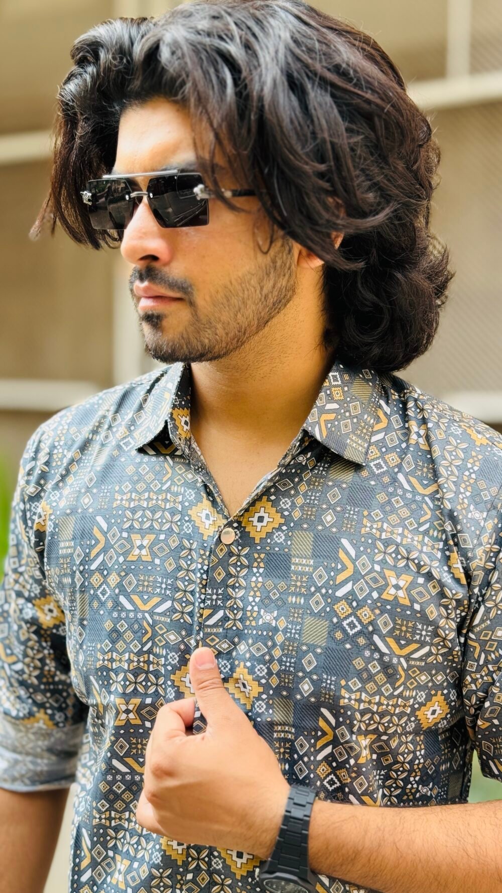 Micro-Stitch Cotton Shirt