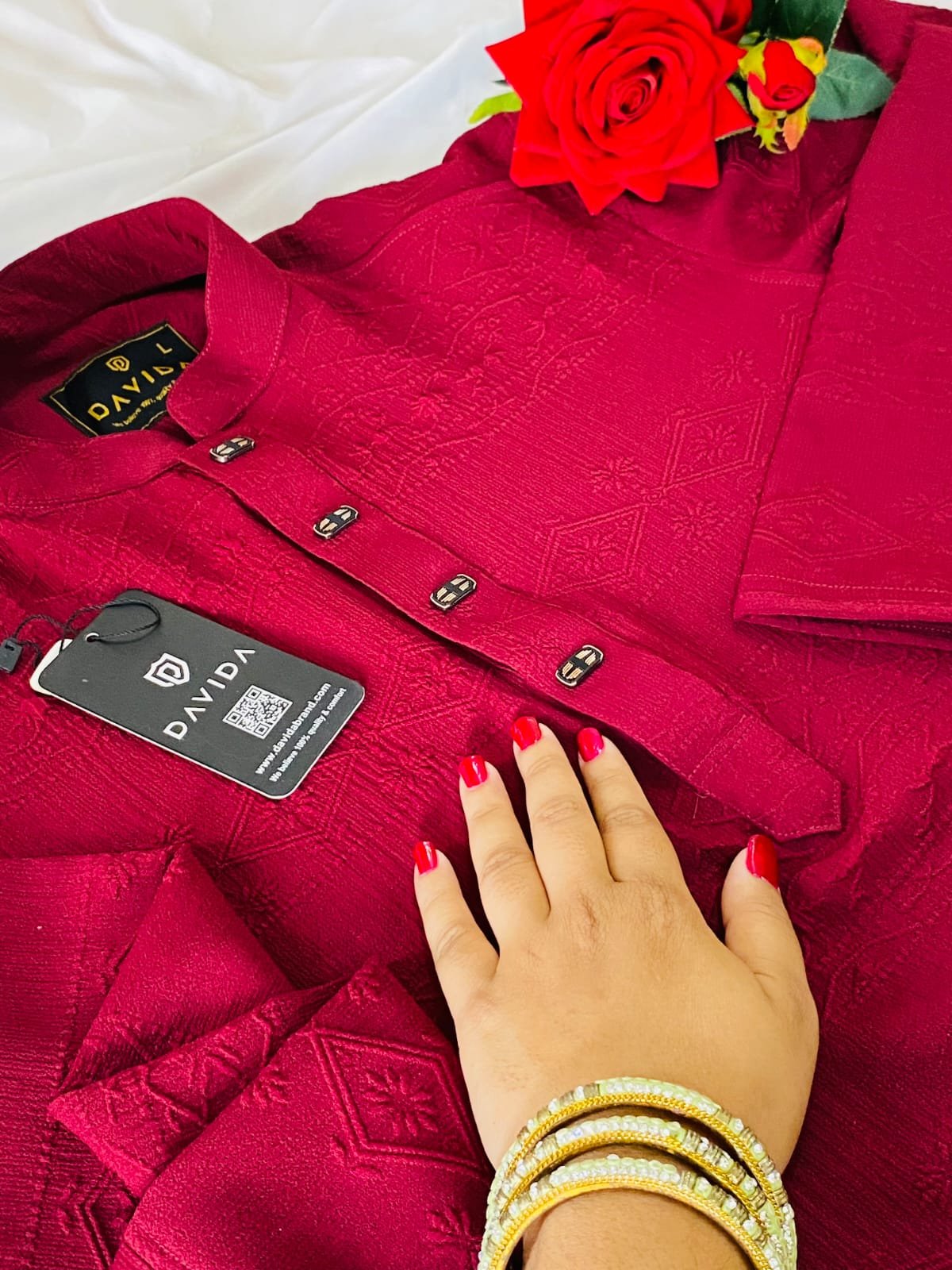 Chinese Soft Cotton Panjab (Maroon) – Davida Brand