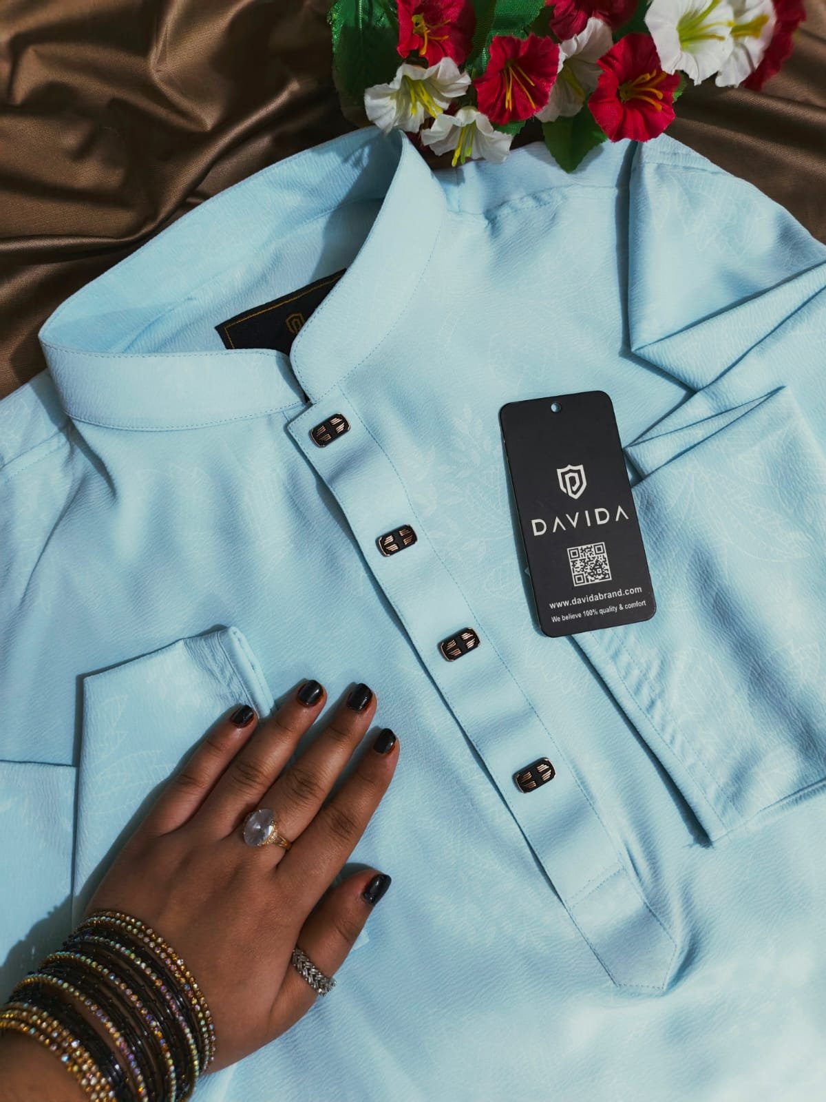 Premium Zafran Punjabi (Light Sky Blue) – Davida Brand